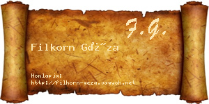 Filkorn Géza névjegykártya